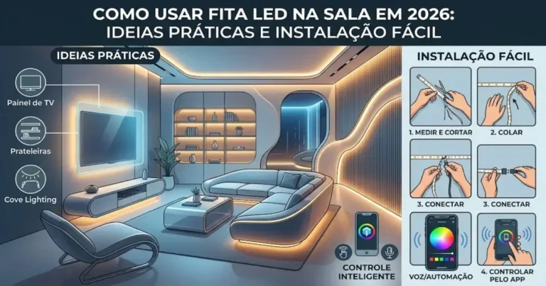 Checklist para comprar e instalar fita LED na sala sem erro