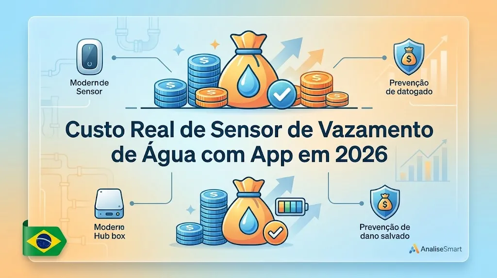 Custo Real de Sensor de Vazamento de Água com App em 2026
