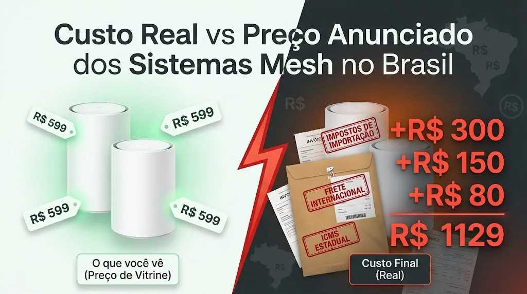 Custo Real vs Preço Anunciado dos Sistemas Mesh no Brasil