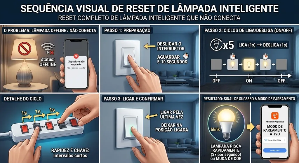 Custo real para resolver lâmpada inteligente não funciona solução em 2026