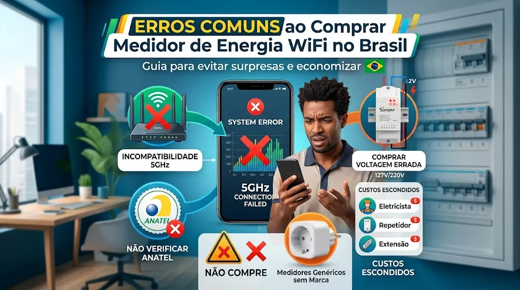 Erros Comuns ao Comprar Medidor de Energia WiFi no Brasil