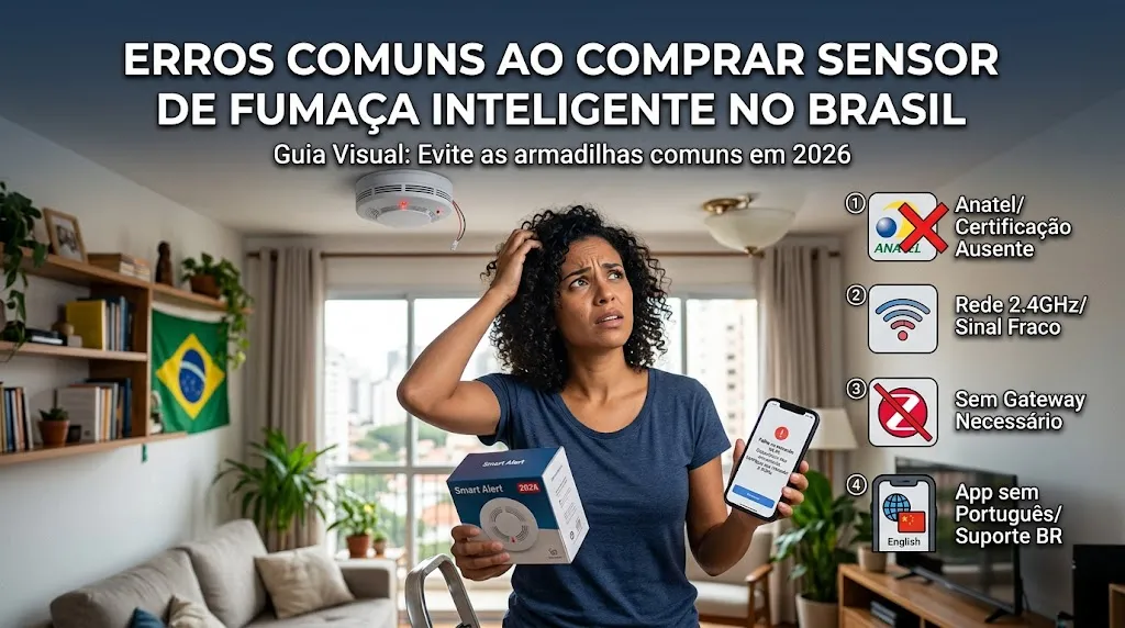 Erros Comuns ao Comprar Sensor de Fumaça Inteligente no Brasil