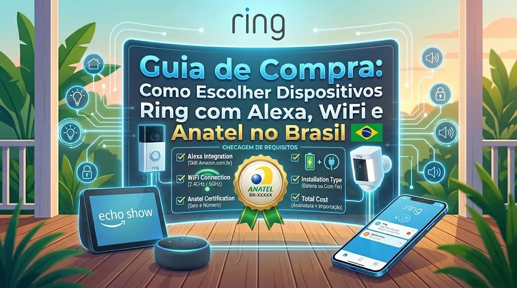 Guia de Compra: Como Escolher Dispositivos Ring com Alexa, WiFi e Anatel no Brasil