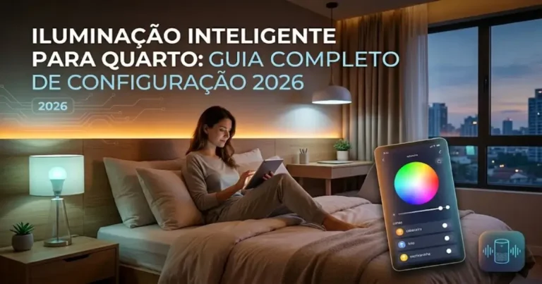 Iluminação inteligente para quarto: guia completo de configuração 2026