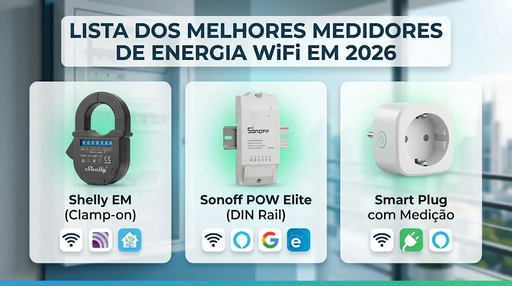 Lista dos Melhores Medidores de Energia WiFi em 2026