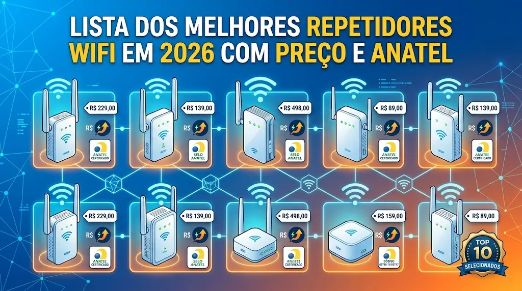Lista dos Melhores Repetidores WiFi em 2026 com Preço e Anatel