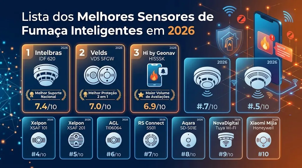 Lista dos Melhores Sensores de Fumaça Inteligentes em 2026