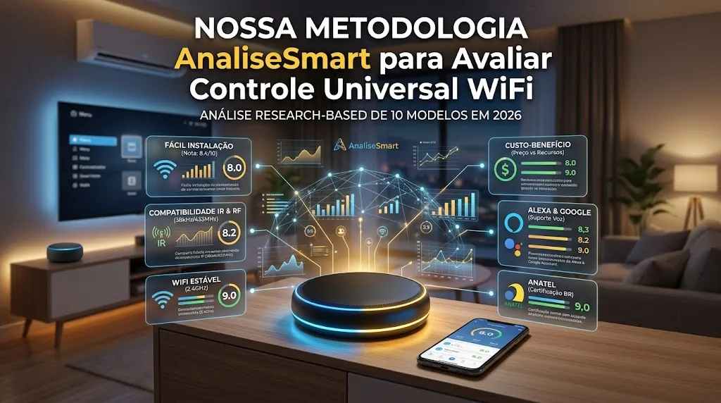 Nossa Metodologia AnaliseSmart para Avaliar Controle Universal WiFi
