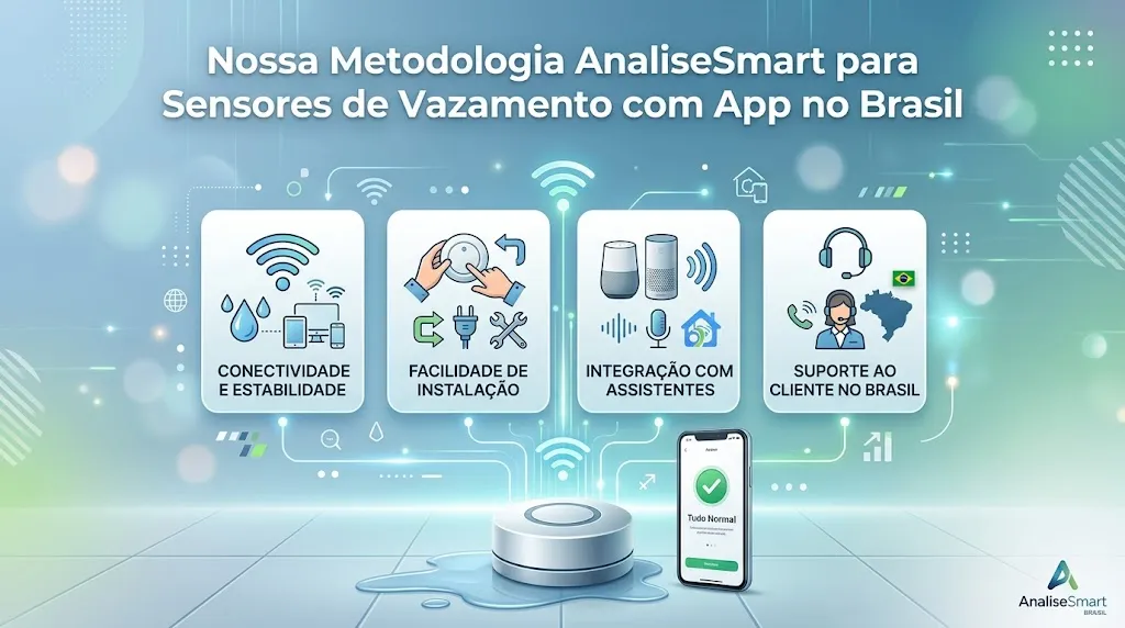 Nossa Metodologia AnaliseSmart para Sensores de Vazamento com App no Brasil