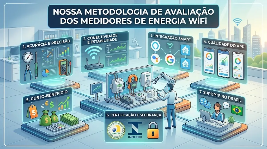 Nossa Metodologia de Avaliação dos Medidores de Energia WiFi
