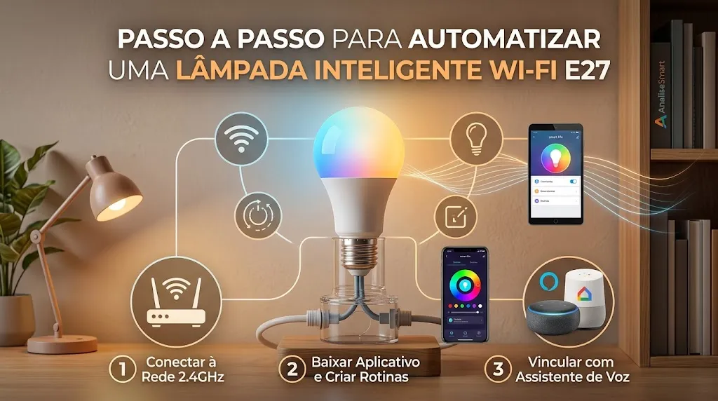 Passo a passo para automatizar uma lâmpada inteligente Wi-Fi E27