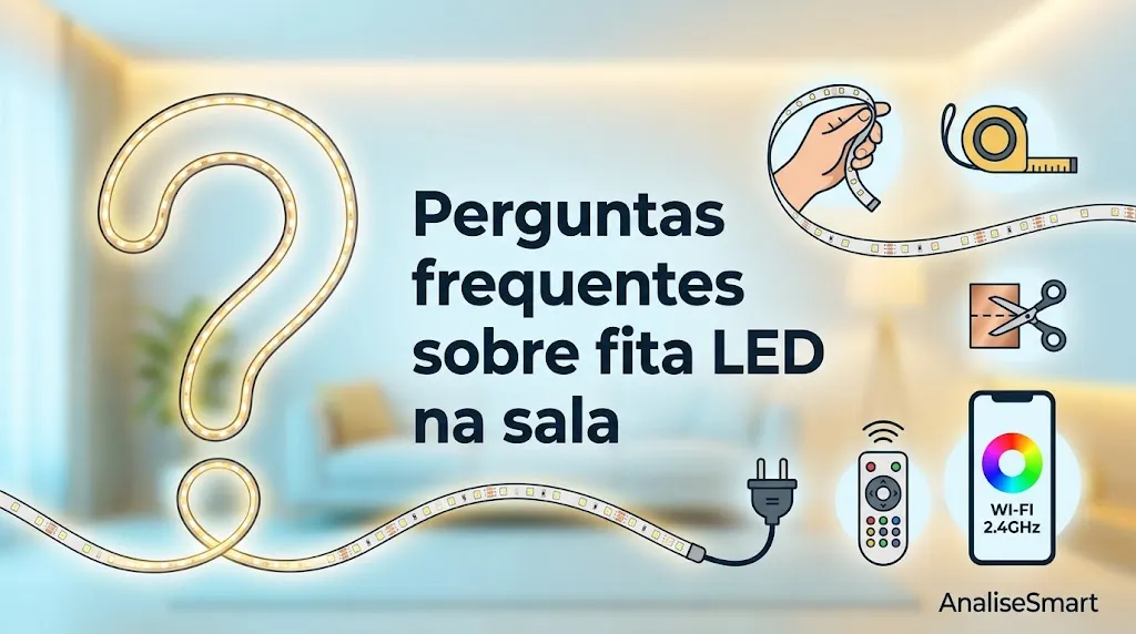 Perguntas frequentes sobre fita LED na sala
