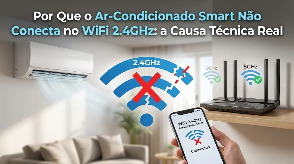 Por Que o Ar-Condicionado Smart Não Conecta no WiFi 2.4GHz: a Causa Técnica Real