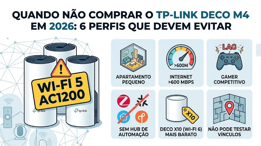 Quando Não Comprar o TP-Link Deco M4 em 2026: 6 Perfis que Devem Evitar