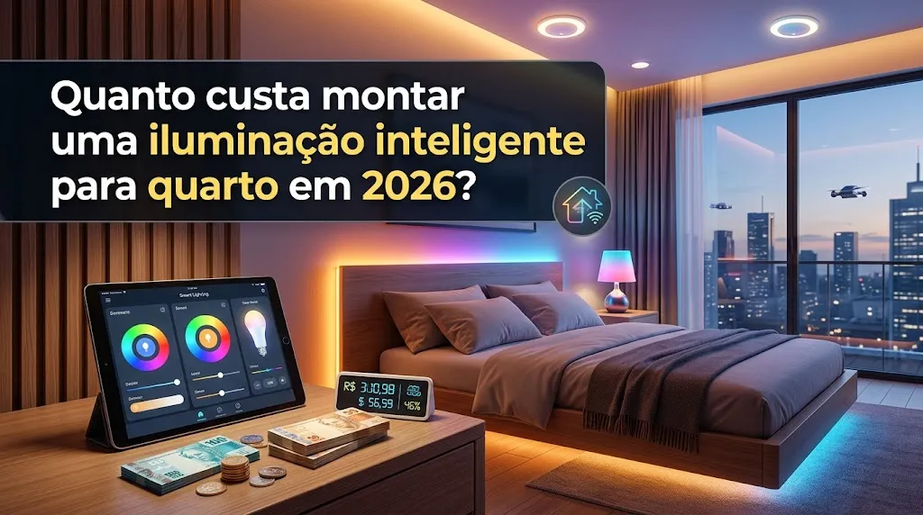 Quanto custa montar uma iluminação inteligente para quarto em 2026?