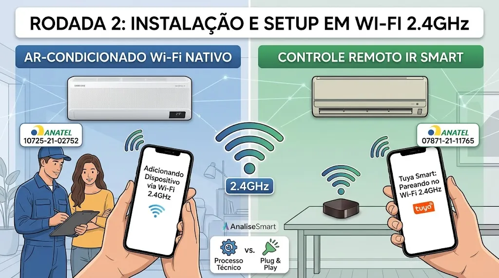 Rodada 2: Instalação e Setup em Wi-Fi 2.4GHz