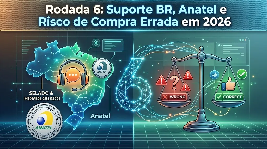 Rodada 6: Suporte BR, Anatel e Risco de Compra Errada em 2026