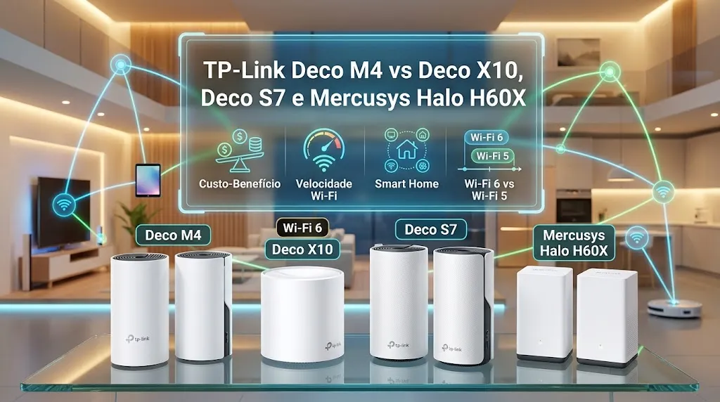 TP-Link Deco M4 vs Deco X10, Deco S7 e Mercusys Halo H60X