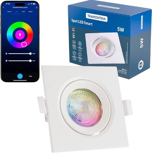 Tramontina Spot Smart LED Quadrado 5W: Melhor Acabamento Quadrado Premium
