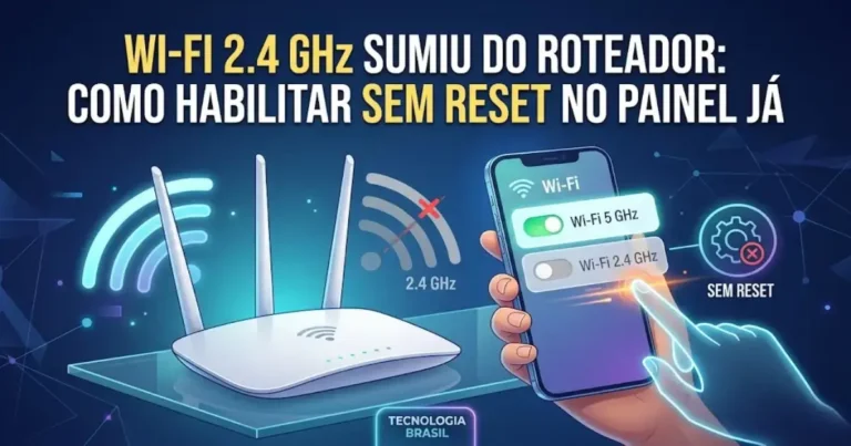 Wi-Fi 2.4 GHz sumiu do roteador: como habilitar sem reset no painel já