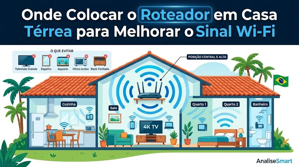 Onde Colocar o Roteador em Casa Térrea para Melhorar o Sinal Wi-Fi