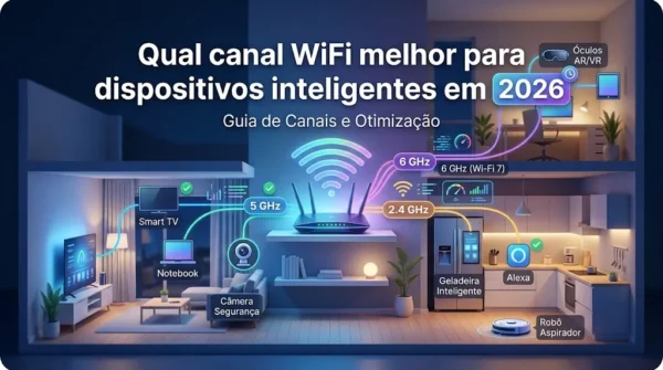 Qual canal WiFi melhor para dispositivos inteligentes em 2026